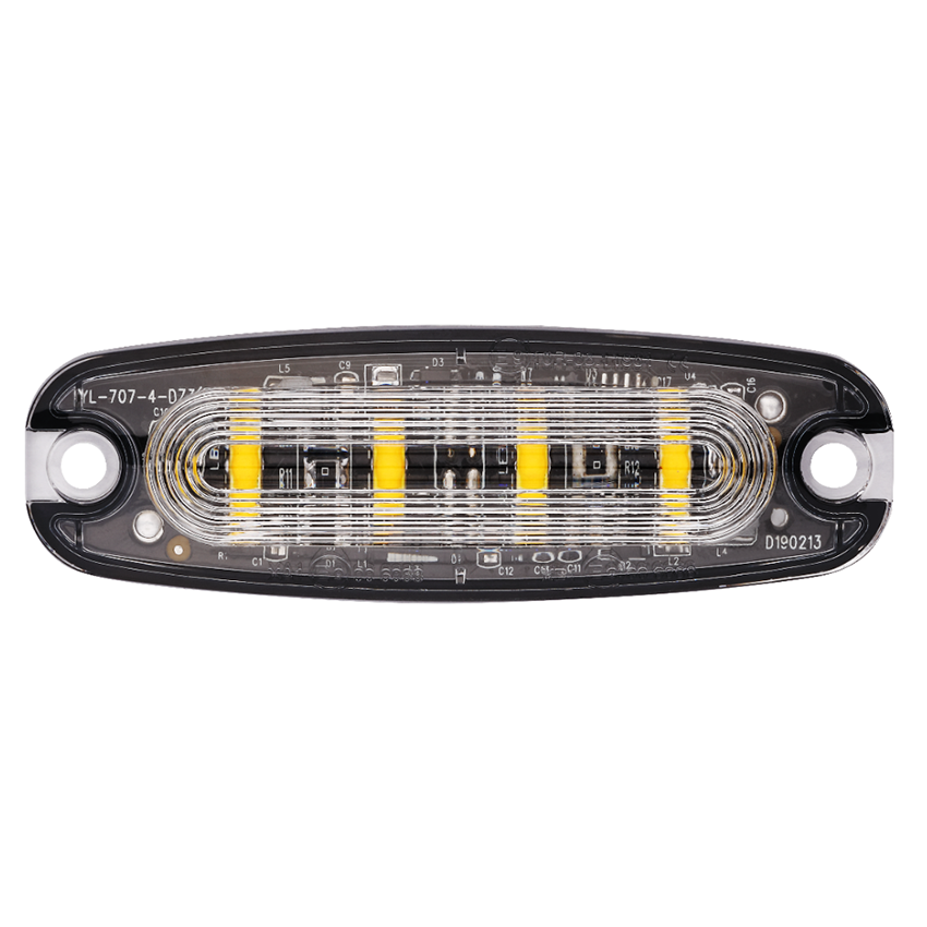 707 Series 4-LED Low Profile LED Strobe Warning Grille Lamp 12/24V