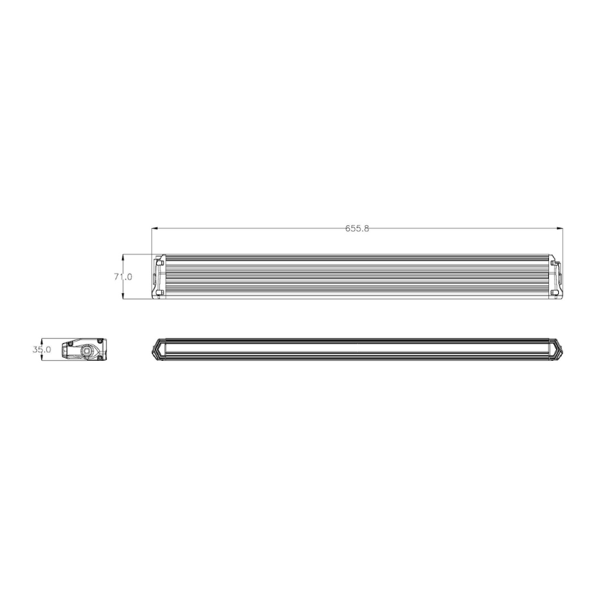 Odyssey 26" Slim LED Driving Lightbar with Position Light β 6,696 Lumens, 10-48V
