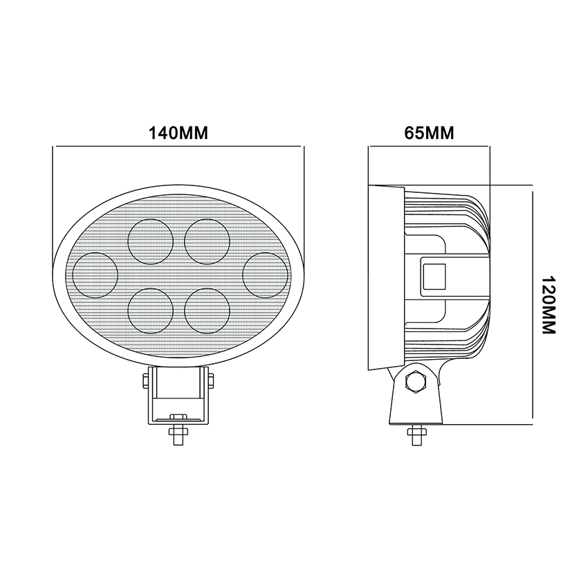 611 Series 30W Oval 12/24V LED Utility Worklight Lamp