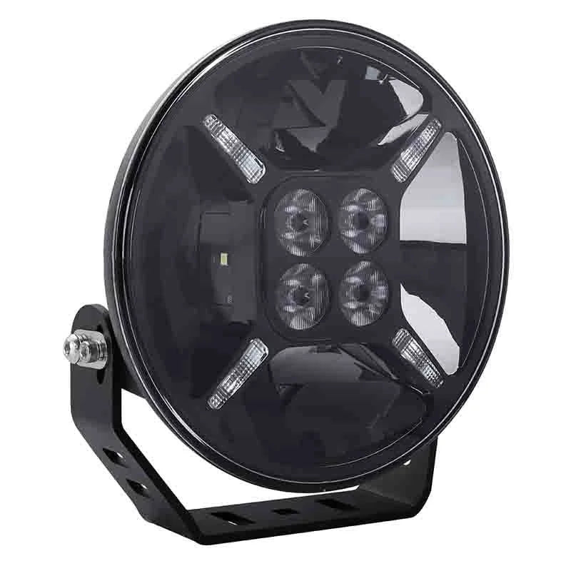 TRALERT® Graveler Round LED Driving Light – 12,000 Lumen with White & Amber Position Light, ECE Approved, 9–36V