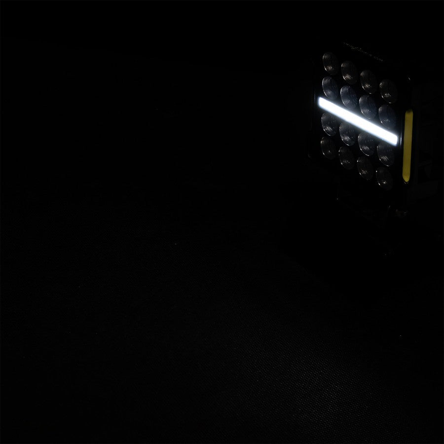 Truck LED Square LED Work Light 16 High-Output LEDs + Integrated LED Strip - 12/24V