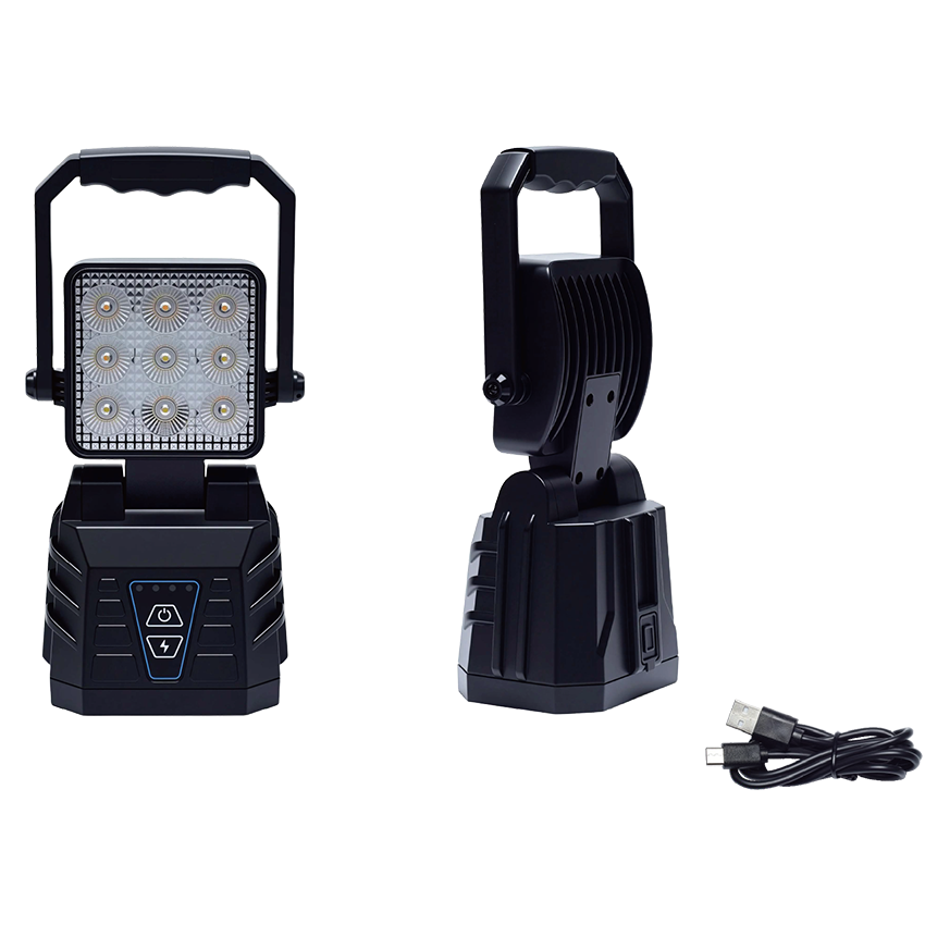 NORD™ Command – Rechargeable LED Work Lamp with Amber Warning Strobe (Portable Heavy Duty)