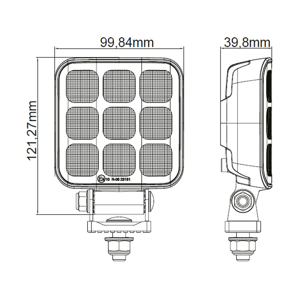 TRALERT® Apex LED Work Light – 6591lm High Output, ADR & ECE R23 Approved, 9–30V, DT Connector