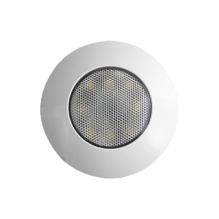 Durite 95mm Round White LED Interior Roof Ceiling Lamp - 840Lm, 12/24V