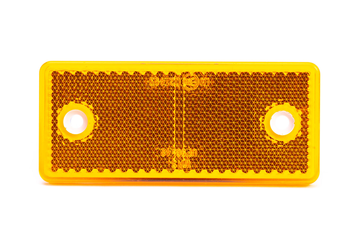 WAS Large Rectangular Reflex Reflector - Amber (pack of 10)
