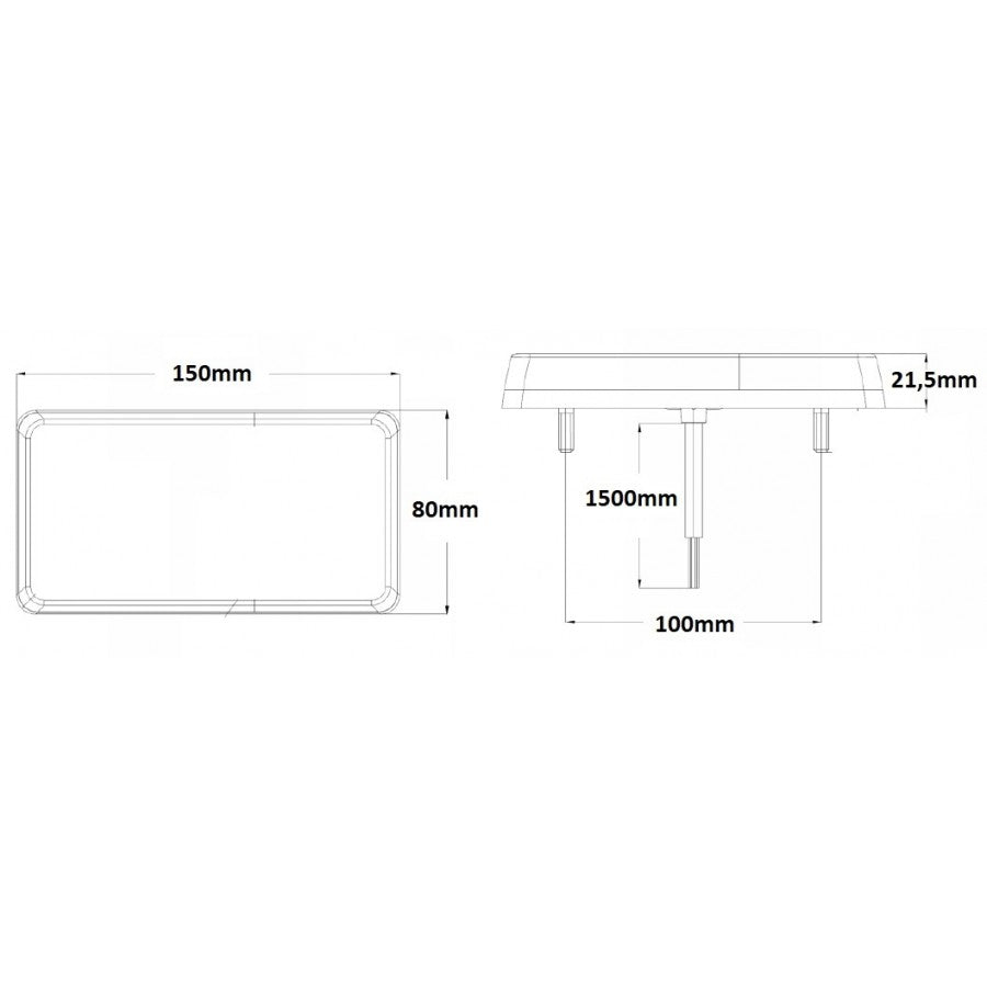 Truck LED 16 LED Compact Rear Rectangular Combination Lamp