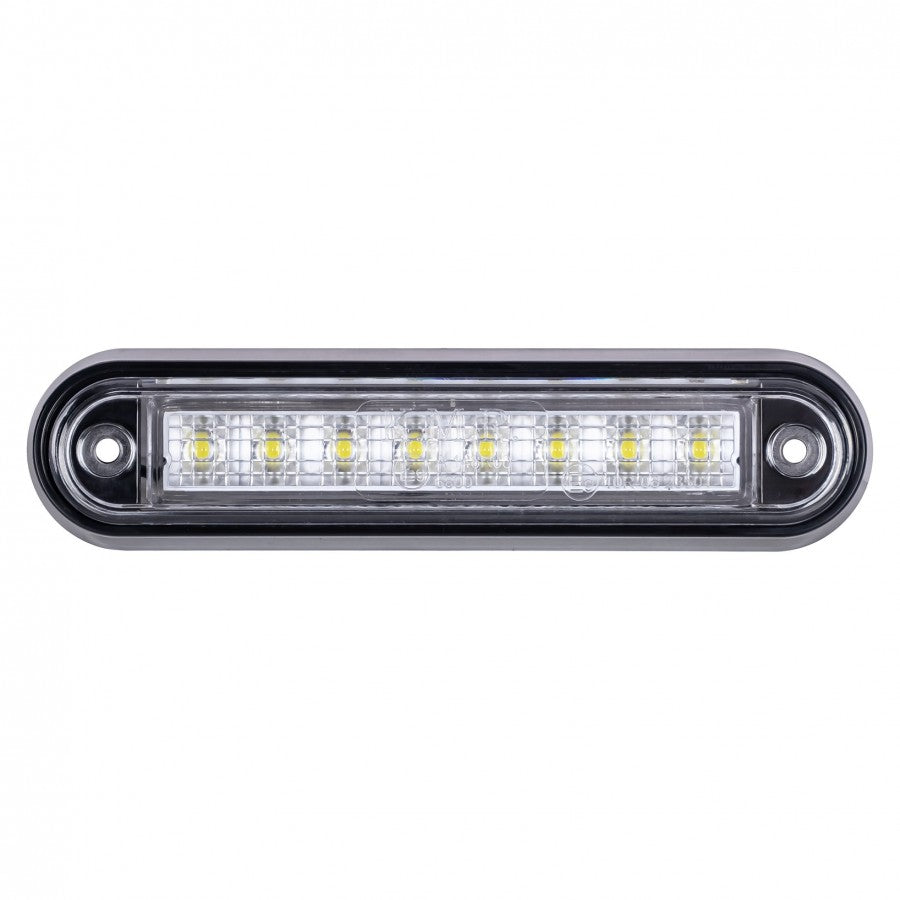 Truck LED Front Marker Light – White, 8 LED, 12/24V, IP67 Rated with Durable ABS Housing