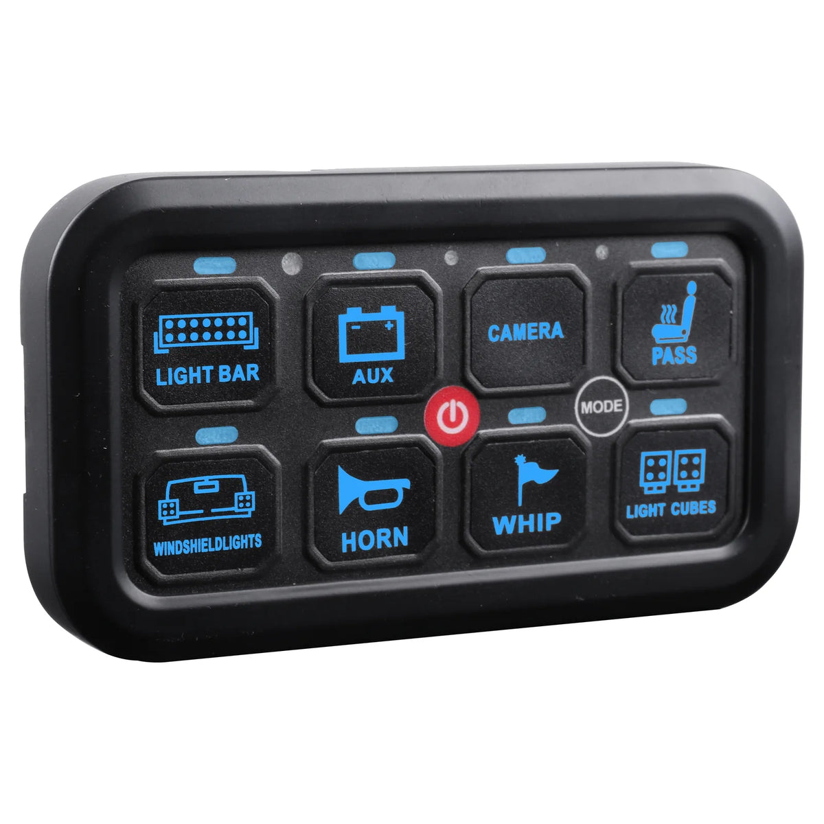 TRALERT® 8-PAD LED Lighting Switch Panel with Smartphone App Control – 8-Button RGB Controller, 12/24V, ECE R10