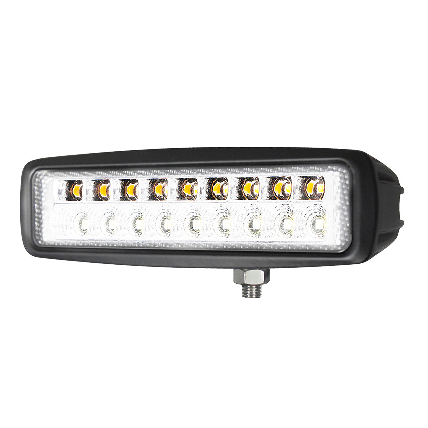 Durite 15W LED Flood Beam Work Lamp With Amber Warning - 12/24V