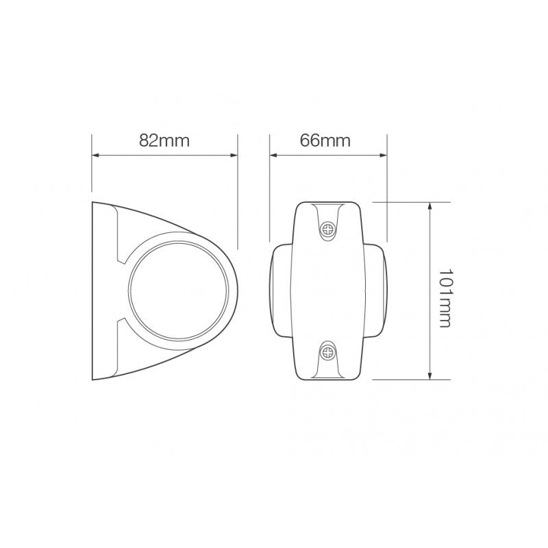 LED Autolamps Rubber Marker Lamp (Twin Pack)