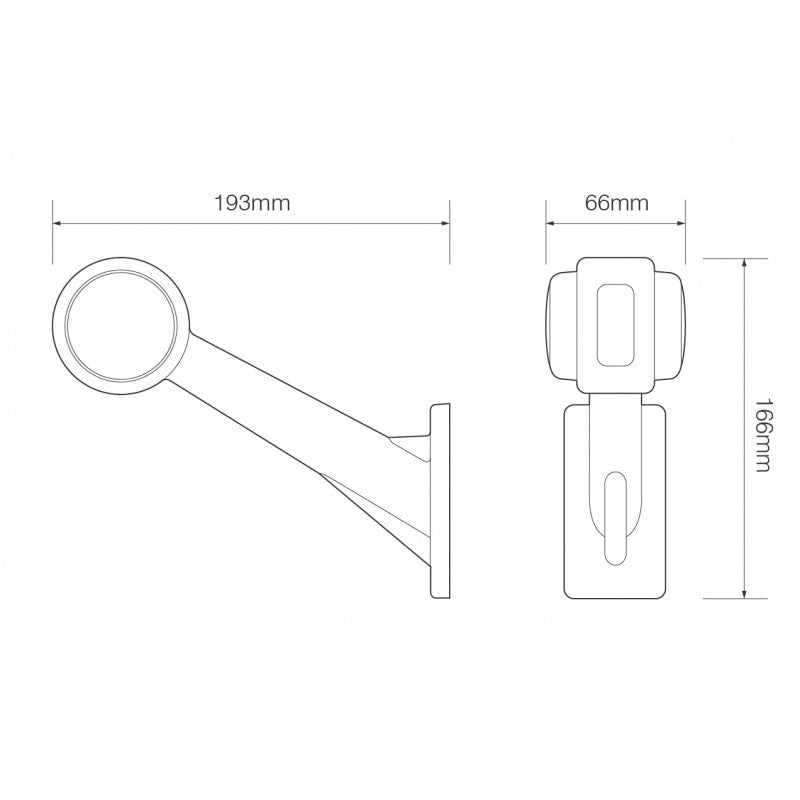 LED Autolamps Stalk Mount LED Marker Lamp 1005 Series (with side marker)