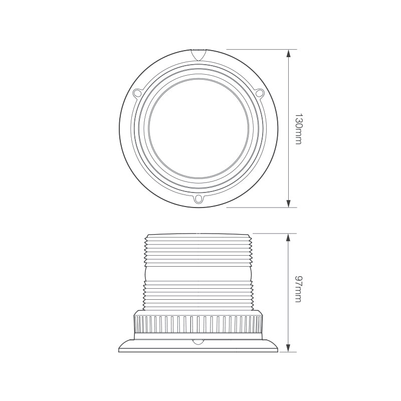 LED Autolamps Compact Warning Beacon - Three-Bolt Mount