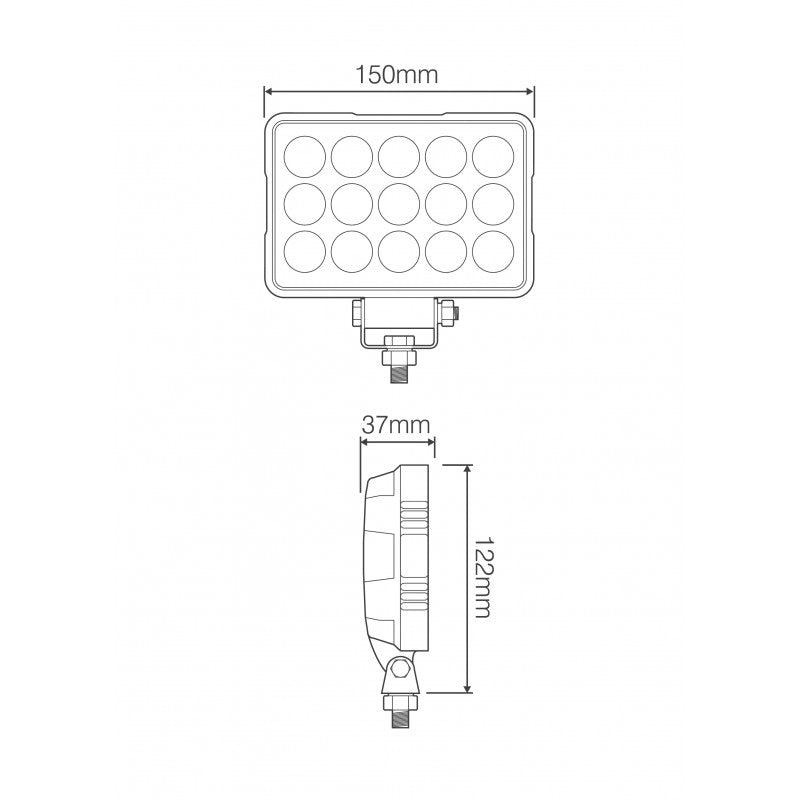 LED Autolamps High-Powered Rectangular Flood Lamp