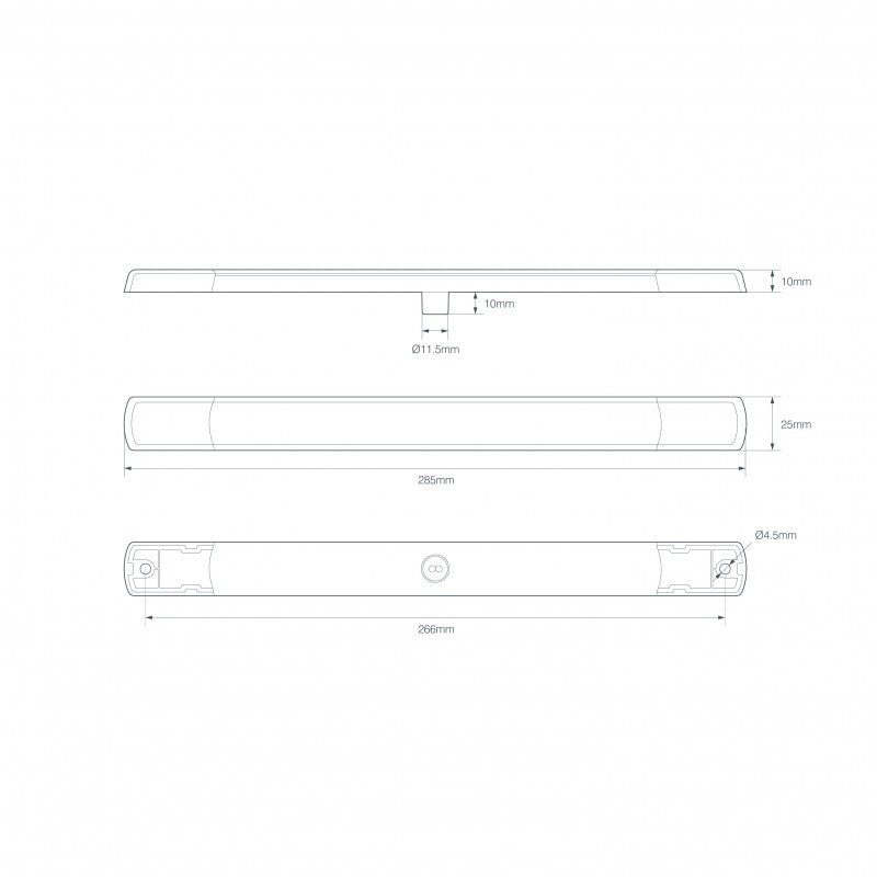LED Autolamps 285 Series Stop/Tail Lamp - 12V