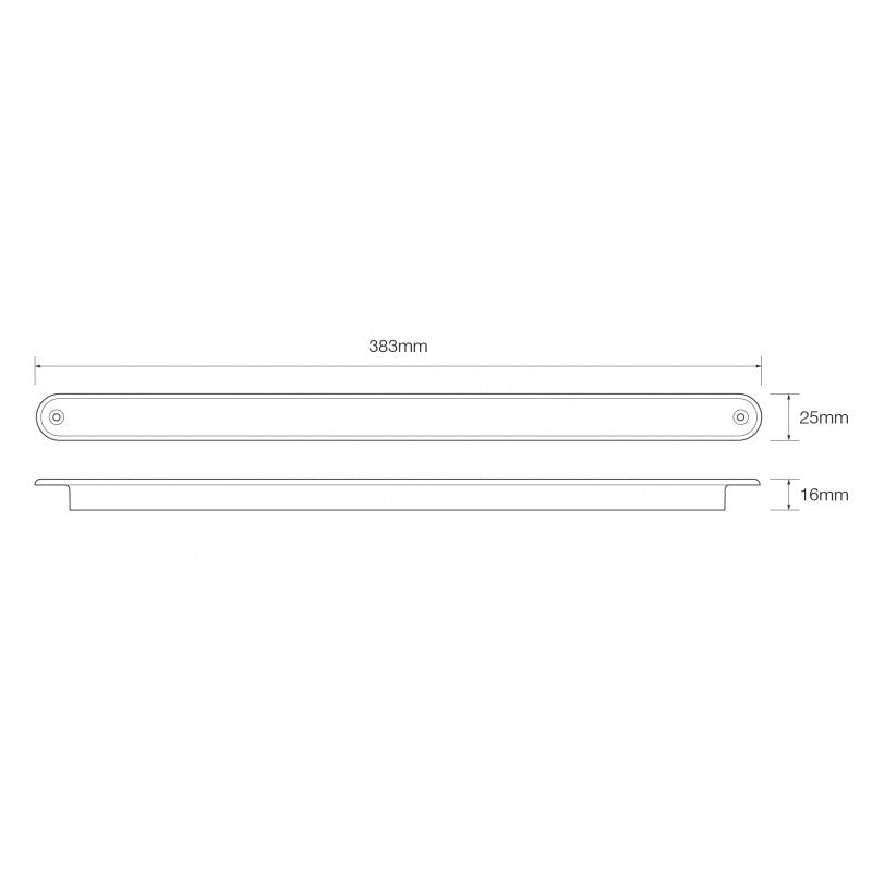 LED Autolamps 380 Series Compact Combination Rear Strip Lamp - (White Housing)
