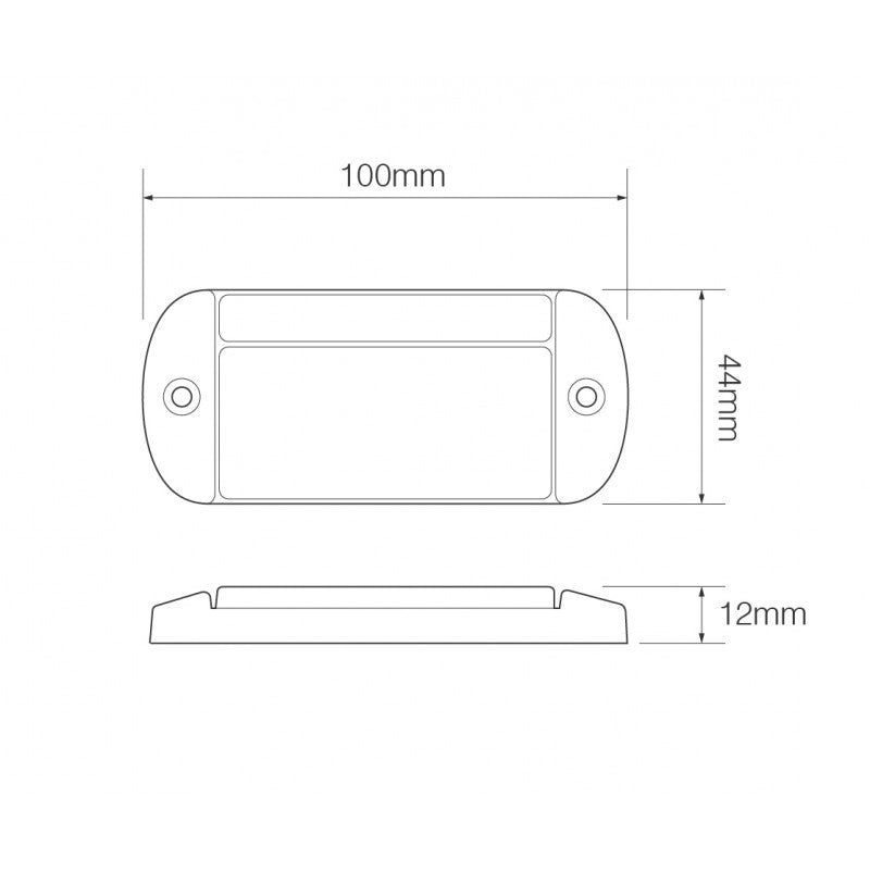 LED Autolamps Marker Lamp with Reflex Reflector (Black Housing)