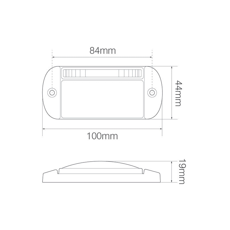 LED Autolamps Marker Lamp with Integrated Side Indicator and Reflex Reflector (Black Housing)