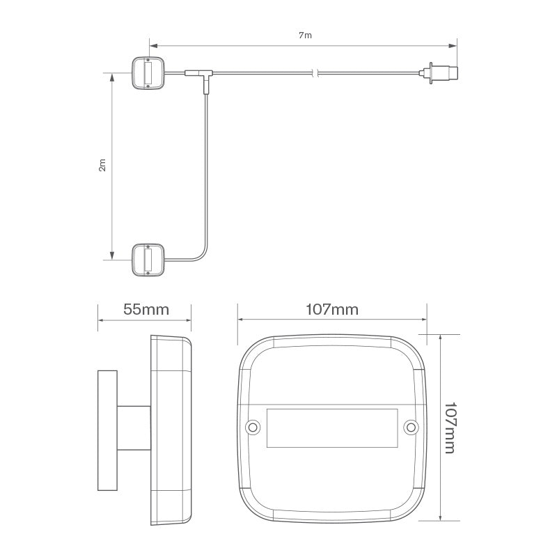LED Autolamps 99 Series Magnetic Rear LED Lamp Trailer Kit
