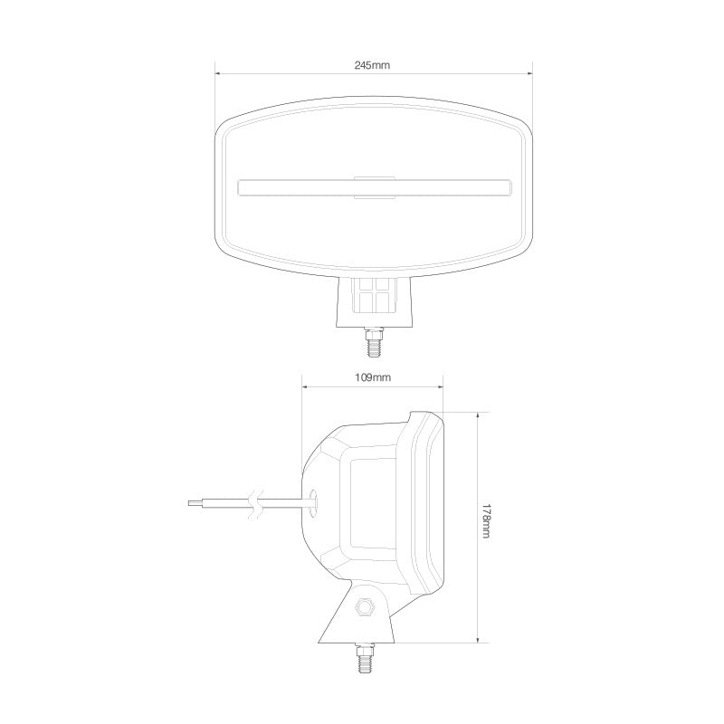LED Autolamps 245 Oval LED Driving Lamp with Front Position Lamp