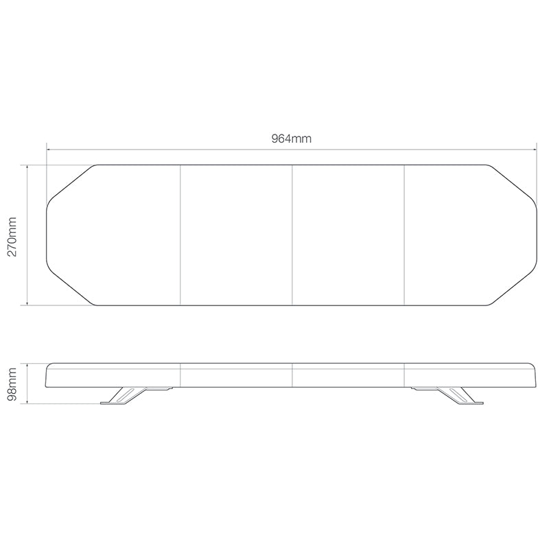 LED Autolamps ElectraQuip EQPLB R65 Approved LED Lightbar - 964mm