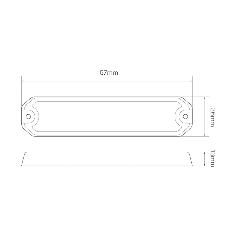 LED Autolamps HD Series 6 LED R65 Heavy-Duty Warning Lamp - Amber