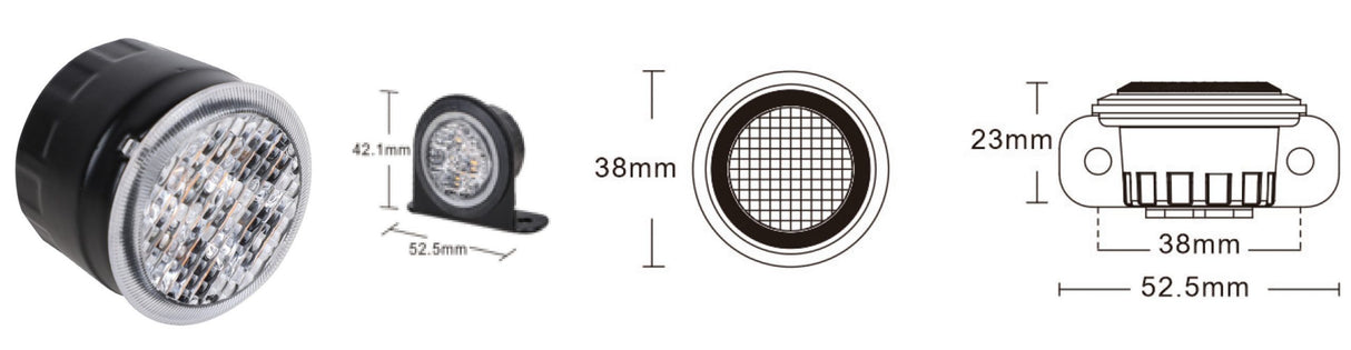 VSWD HL301 Recess Mount Covert LED Directional Strobe Warning Light