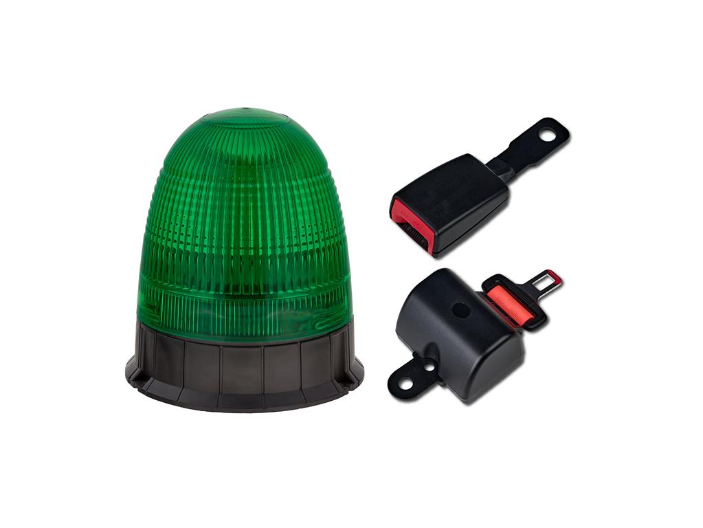 LAP Electrical LMB050 Green Flashing Beacon Seat Belt Kit - Three Bolt Mounting