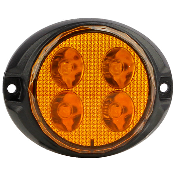 Durite R65 Class 2 Slim Line Oval Strobe LED Warning Light - Amber Lens