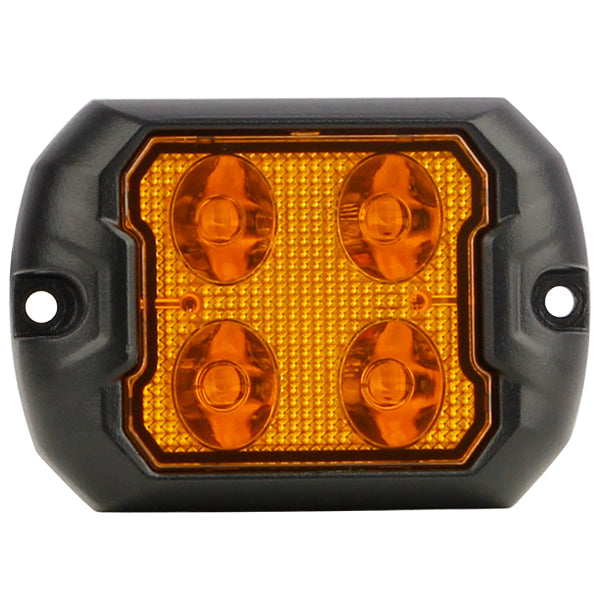 Durite R65 Class 2 Slim Line Rectangular Strobe LED Warning Light - Amber Lens