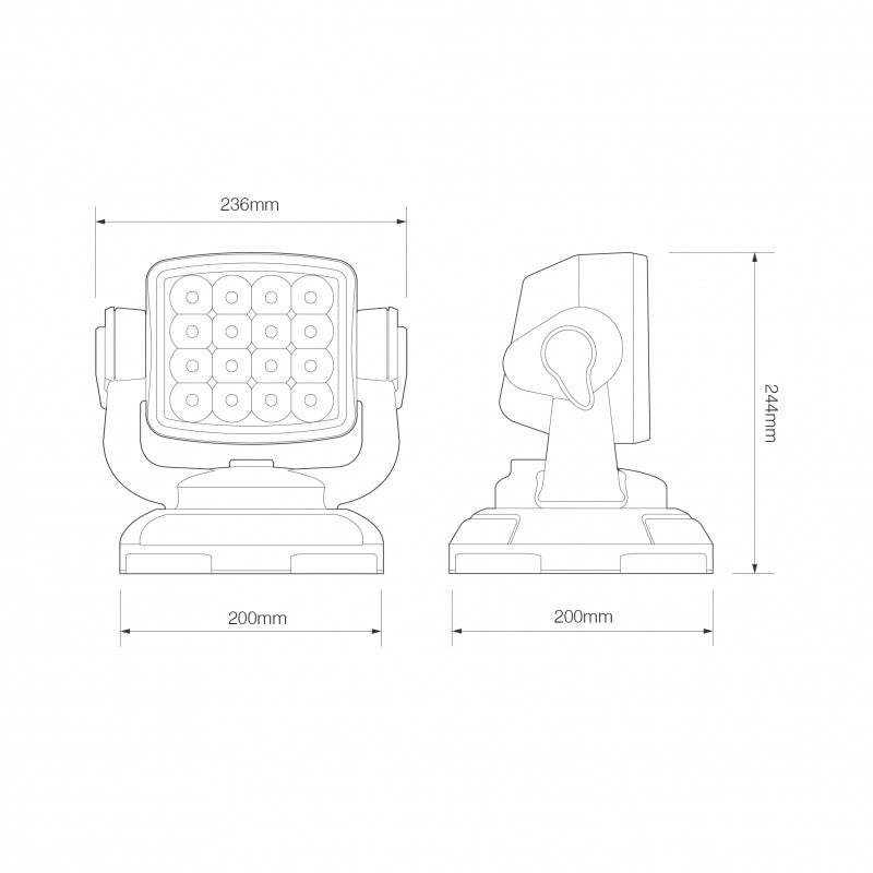 LED Autolamps RCSL Series Remote Controlled LED Work Search Lamp