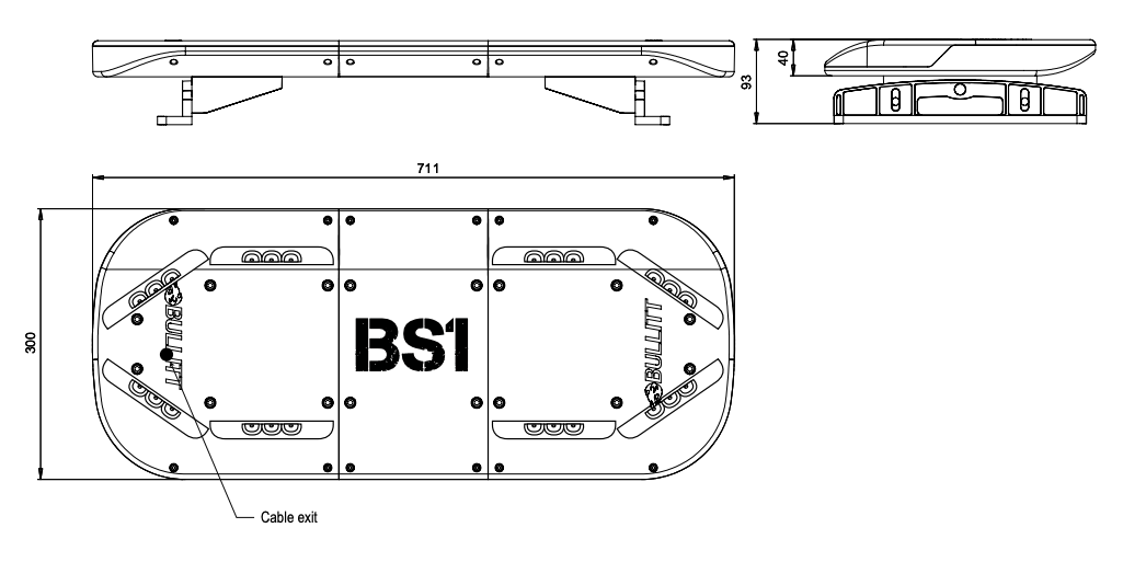 Redtronic Bullitt Basic LED Lightbar - 71cm / 28''