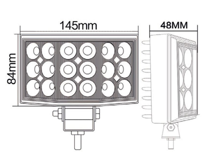 VSWD 635 Series 54W Wide Angle LED Work Lamp