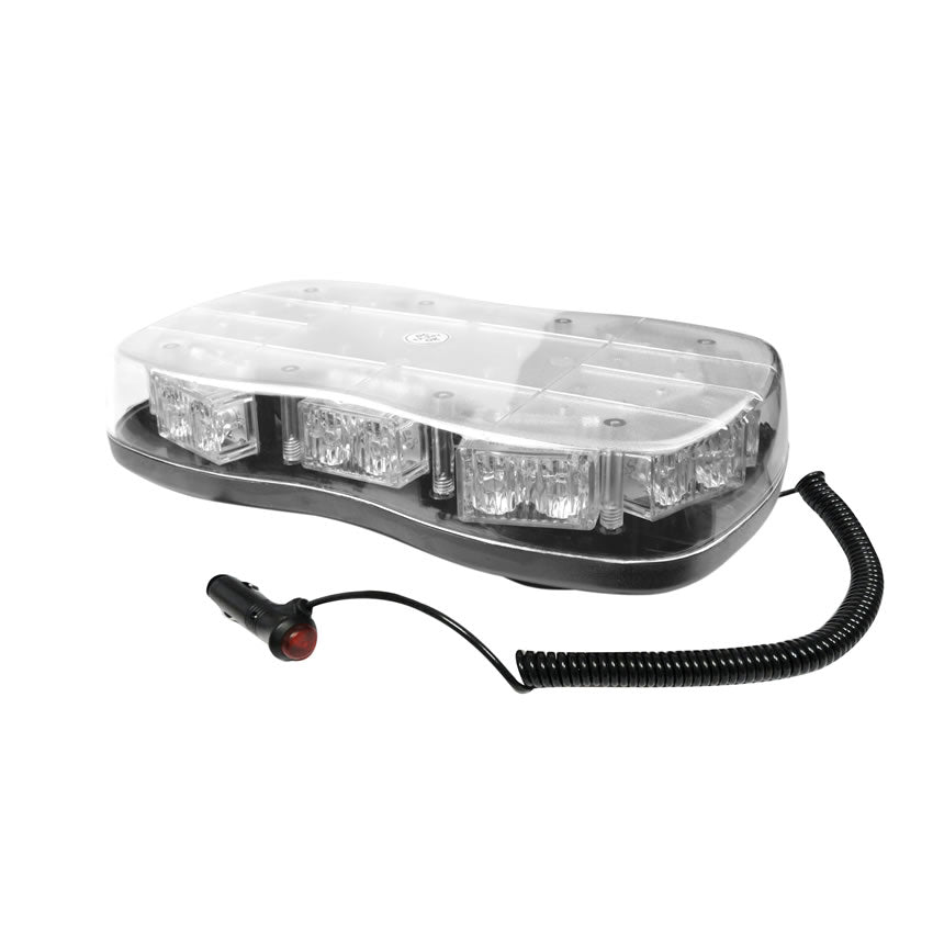 Magnetic LED Flashing Mini Lightbar (Clear Lens)