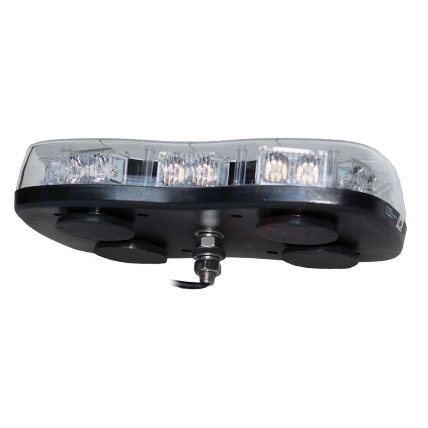 Single Bolt LED Flashing Mini Lightbar (Clear Lens)