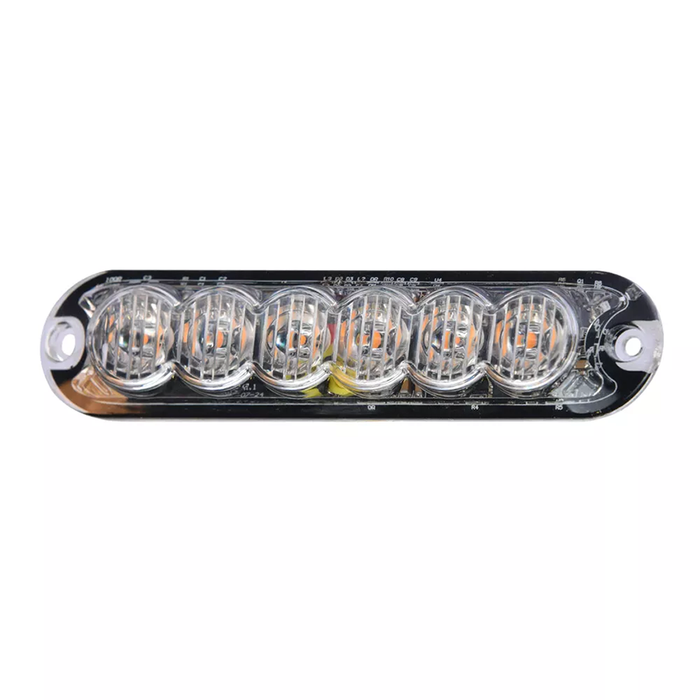 Durite R10 R65 High Intensity 6 Amber LED Warning Light (12 Flash Patterns)