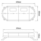Eclipse 27" LED Lightbar – 79W High Output, R65 Class 2 Approved Warning Light, 12/24V