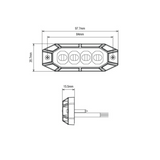 Explorer 8 LED Directional Warning Light – R65 Class 2 Strobe, 12/24V, IP69K Rated