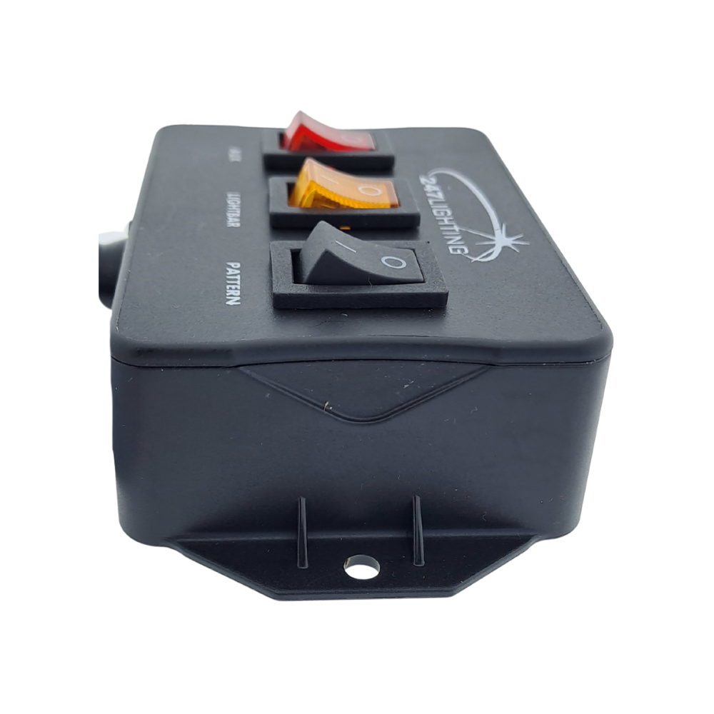 Universal LED Lighting Switch Panel – 3 Way Control Unit, 12/24V with Pattern Selector