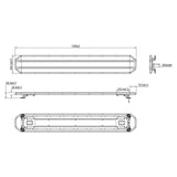 TRALERT® Circulux LED Beacon Bar 1359mm – R65 Class 2 Amber Warning Light, 12–24V with Controller