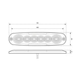 LED Autolamps 12WM Low Profile LED Reverse Lamp – 12/24V, ECE Approved
