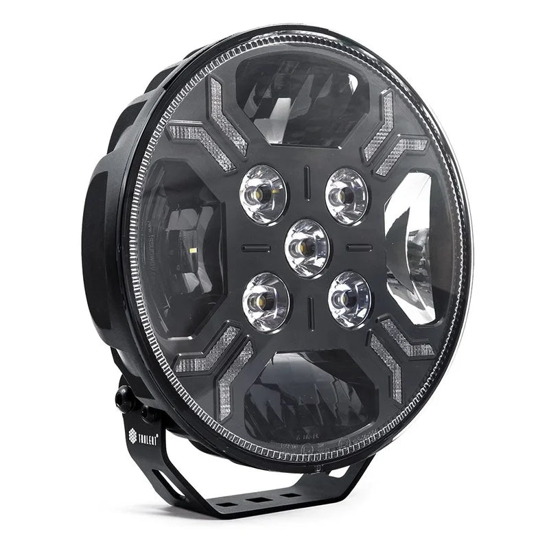 TRALERT® Ypsilon 9 LED Driving Light with Amber Warning Strobe – 7,800 Lumens, White/Amber Position Lights, 9–36V | WD-12078.1