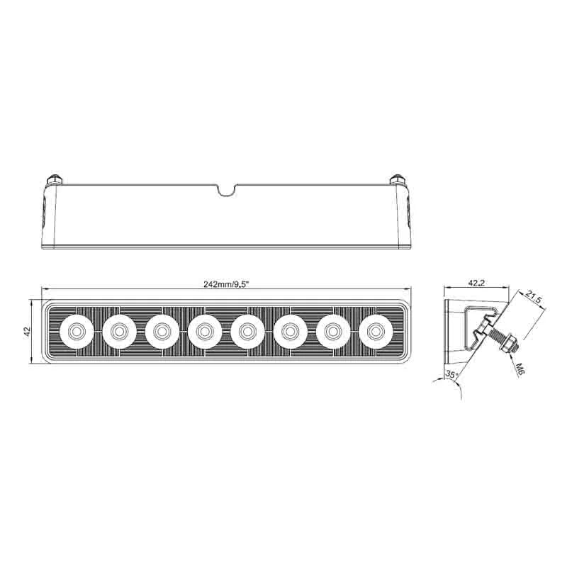 TRALERT® Edge WF-4856 LED Work Light – 48W, 5,600 Lumens, Flood Beam, 12/24V, IP69K