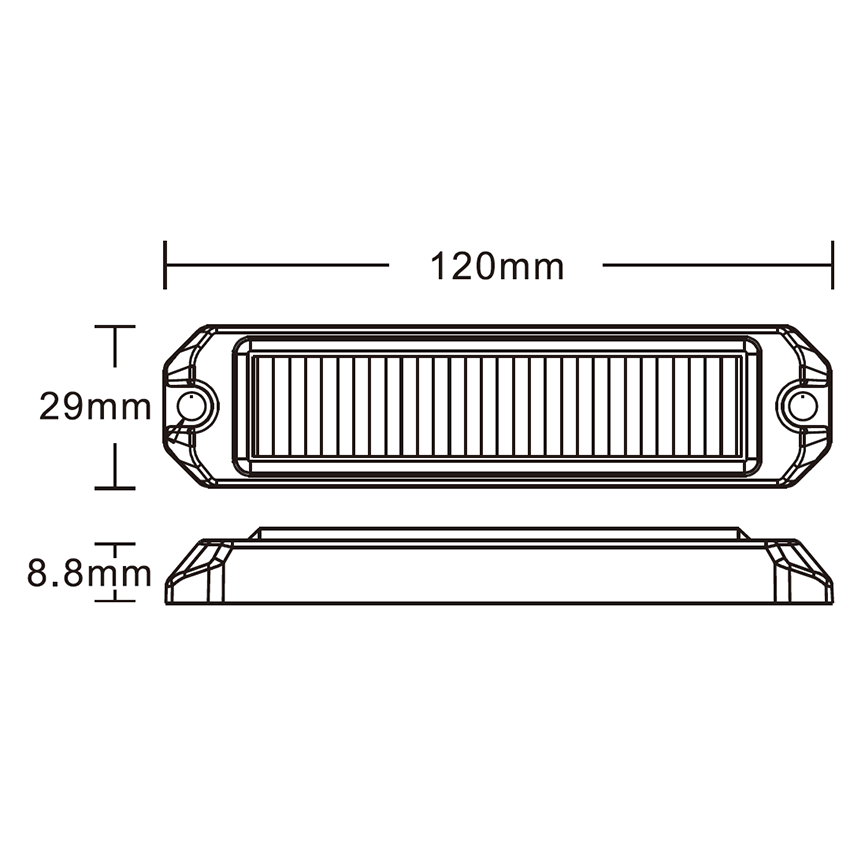 708 Series 6 LED Strobe Grille Light – Compact Warning Lamp