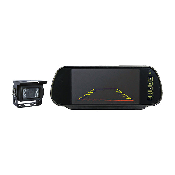 Durite 7" Mirror Monitor Rear Cam Kit (2 camera inputs , inc. 1 x Sony CCD camera)