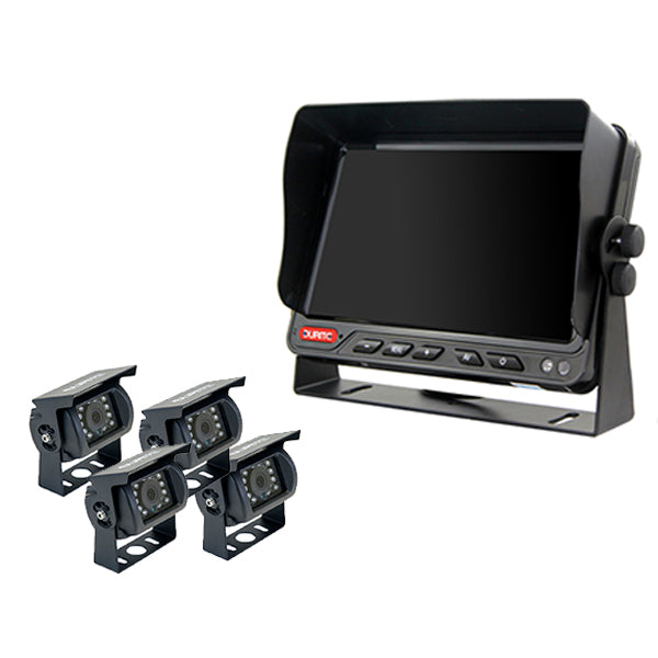 Durite 7" QUAD Camera System (4 camera inputs, incl. 4 x Sony CCD cameras)
