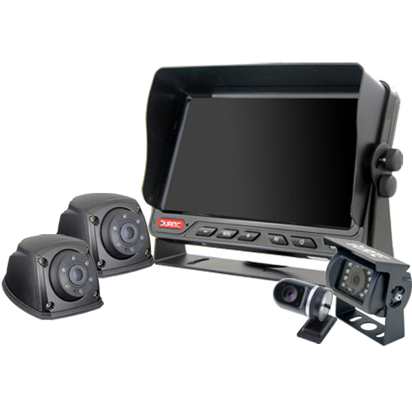 Durite 7" QUAD Camera System (4 camera inputs, incl. 4 x cameras) - Standard Image