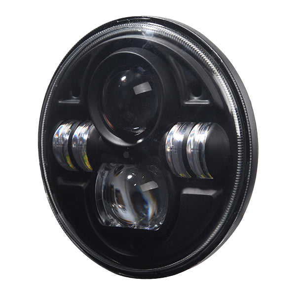 Durite 7" Round Headlamp Unit, Dip/Main Beam - Right Hand Drive