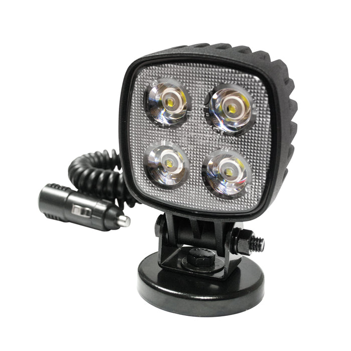 LED Autolamps Compact Square Work Lamp with Magnetic Base - 12/24V