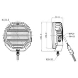 OZZ XR2 7" LED Driving Light – 7,200 Lumens, 470m Range, ECE R149, White/Amber Position Light | 88103