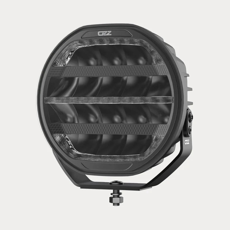 OZZ XR3 P9" LED Driving Light – 15,000 Lumen with White & Amber Position Lights, ECE R65 Warning Light & Black Housing, 9–36V